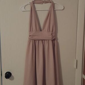 Blush Pink Halter Dress